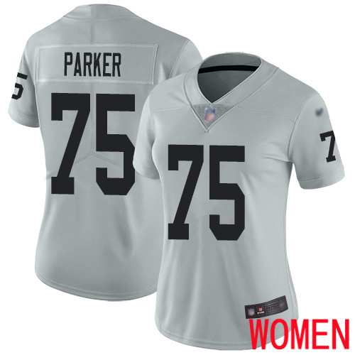 Oakland Raiders Limited Silver Women Brandon Parker Jersey NFL Football #75 Inverted Legend Jersey